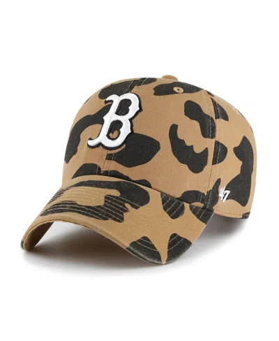 47 Brand Women's ' Brown Boston Red Sox Rosette Clean Up Adjustable Hat
