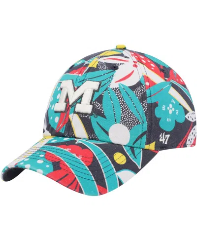 47 Brand Women's ' Charcoal Michigan Wolverines Plumeria Clean Up Adjustable Hat