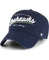 47 Brand Women's ' College Navy Seattle Seahawks Sidney Clean Up Adjustable Hat In Navy