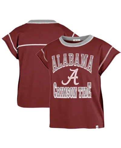 47 Brand Women's ' Crimson Alabama Crimson Tide Sound Up Maya Cutoff T-shirt
