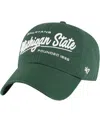 47 Brand Women's ' Green Michigan State Spartans Sidney Clean Up Adjustable Hat In Green