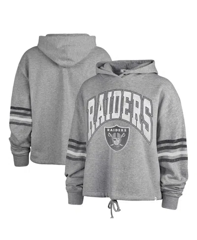 47 Brand Women's ' Heather Gray Distressed Las Vegas Raiders Upland Bennett Pullover Hoodie