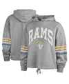 47 Brand Women's ' Heather Gray Distressed Los Angeles Rams Upland Bennett Pullover Hoodie In Heather Gray