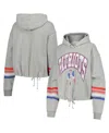 47 Brand Women's ' Heather Gray Distressed New York Giants Upland Bennett Pullover Hoodie In Gray