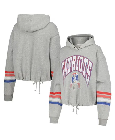 47 Brand Women's ' Heather Gray Distressed New York Giants Upland Bennett Pullover Hoodie