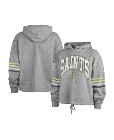 47 Brand Women's ' Heather Gray Distressed New Orleans Saints Upland Bennett Pullover Hoodie