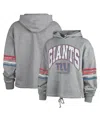 47 Brand Women's ' Heather Gray Distressed New York Giants Plus Size Upland Bennett Pullover Hoodie In Heather Gray