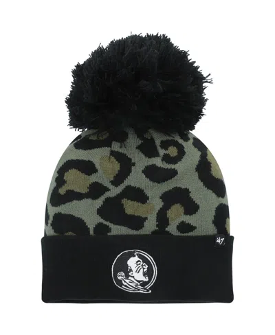 47 Brand Women's ' Hunter Green Florida State Seminoles Bagheera Cuffed Knit Hat With Pom