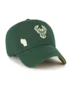 47 Brand Women's ' Hunter Green Milwaukee Bucks Confetti Undervisor Clean Up Adjustable Hat In Hunter Green