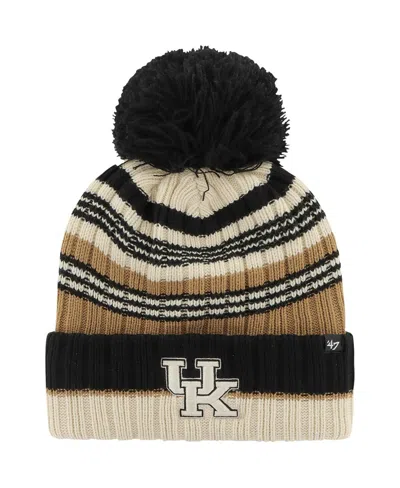 47 Brand Women's ' Khaki Kentucky Wildcats Barista Cuffed Knit Hat With Pom