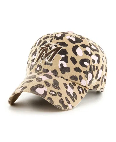 47 Brand Women's ' Khaki Miami Marlins Bagheera Clean Up Adjustable Hat