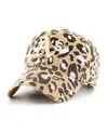 47 Brand Women's '47 Oakland Athletics Tan Bagheera Cheetah Clean Up Adjustable Hat In Khaki