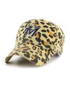 47 Brand Women's ' Miami Marlins Tan Cheetah Clean Up Adjustable Hat In Tan