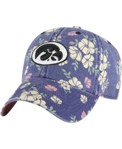 47 Brand Women's ' Navy Iowa Hawkeyes Primrose Clean Up Adjustable Hat