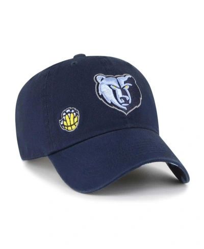 47 Brand Women's ' Navy Memphis Grizzlies Confetti Undervisor Clean Up Adjustable Hat