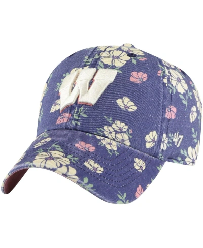 47 Brand Women's ' Navy Wisconsin Badgers Primrose Clean Up Adjustable Hat