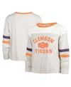 47 Brand Women's ' Oatmeal Distressed Clemson Tigers All Class Lena Long Sleeve T-shirt In Oatmeal