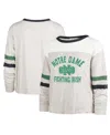 47 Brand Women's ' Oatmeal Distressed Notre Dame Fighting Irish All Class Lena Long Sleeve T-shirt In Oatmeal