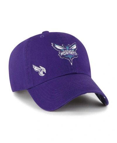47 Brand Women's ' Purple Charlotte Hornets Confetti Undervisor Clean Up Adjustable Hat