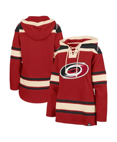 47 Brand Women's ' Red Carolina Hurricanes Superior Lacer Pullover Hoodie