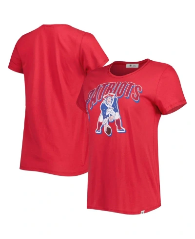 47 Brand Women's ' Red Distressed New England Patriots Treasure Frankie T-shirt