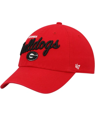 47 Brand Women's ' Red Georgia Bulldogs Phoebe Clean Up Adjustable Hat