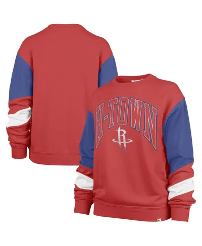 47 Brand Women's ' Red Houston Rockets 2023/24 City Edition Nova Crew Pullover Sweatshirt