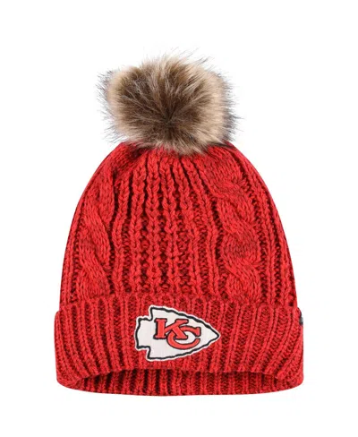 47 Brand Women's ' Red Kansas City Chiefs Logo Meeko Cuffed Knit Hat With Pom