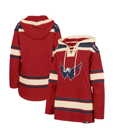 47 Brand Women's ' Red Washington Capitals Superior Lacer Pullover Hoodie