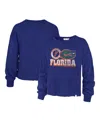 47 Brand Women's ' Royal Distressed Florida Gators Bottom Line Parkway Long Sleeve T-shirt In Royal