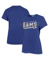 47 Brand Women's ' Royal Distressed Los Angeles Rams Pep Up Frankie T-shirt In Royal