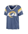 47 BRAND WOMEN'S '47 BRAND ROYAL DISTRESSED LOS ANGELES RAMS PHOENIX V-NECK T-SHIRT