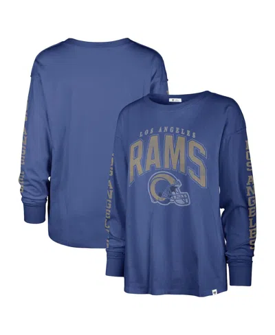 47 Brand Women's ' Royal Distressed Los Angeles Rams Tom Cat Long Sleeve T-shirt