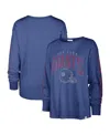 47 BRAND WOMEN'S '47 BRAND ROYAL DISTRESSED NEW YORK GIANTS TOM CAT LONG SLEEVE T-SHIRT