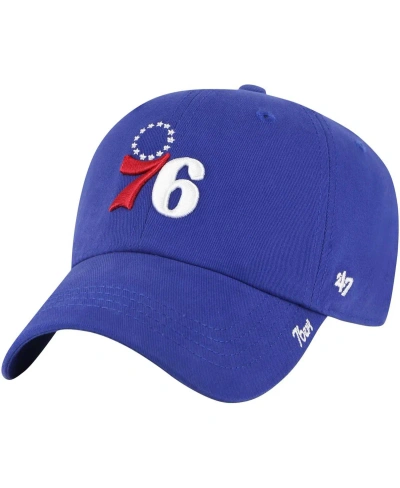 47 Brand Women's ' Royal Philadelphia 76ers Miata Clean Up Adjustable Hat