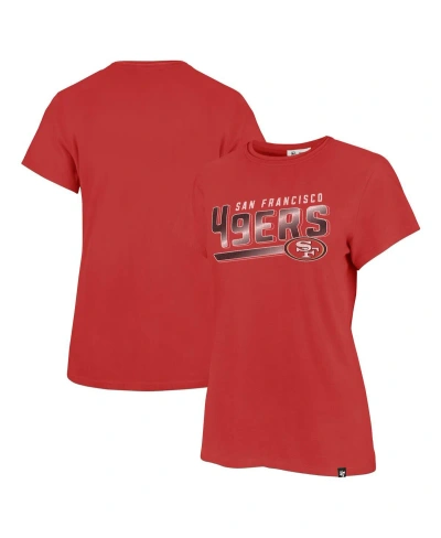 47 Brand Women's ' Scarlet Distressed San Francisco 49ers Pep Up Frankie T-shirt