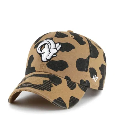 47 Brand Women's ' Tan Los Angeles Rams Rosette Clean Up Adjustable Hat