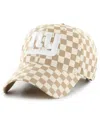47 Brand Women's ' Tan New York Giants Vibe Check Clean Up Adjustable Hat In Tan