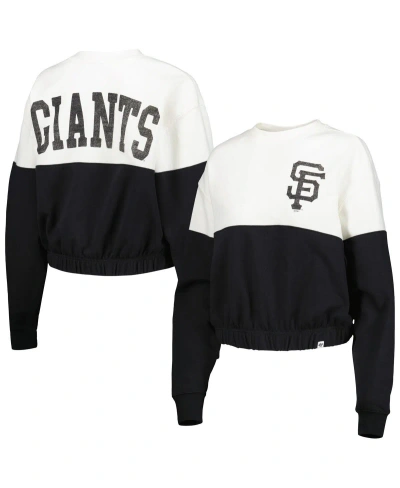 47 Brand Women's ' White, Black San Francisco Giants Take Two Bonita Pullover Sweatshirt In White,black