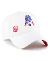 47 Brand Women's ' White New England Patriots Confetti Icon Clean Up Adjustable Hat In White