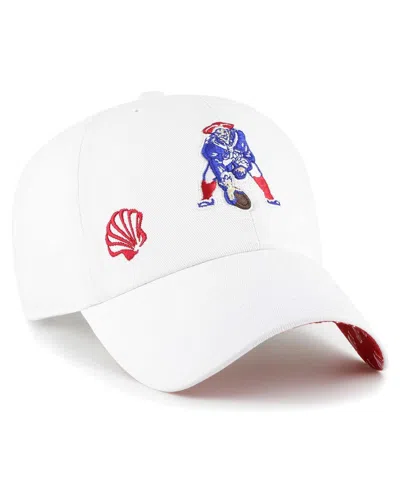 47 Brand Women's ' White New England Patriots Confetti Icon Clean Up Adjustable Hat