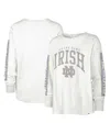 47 Brand Women's ' White Notre Dame Fighting Irish Statement Soa 3-hit Long Sleeve T-shirt In White