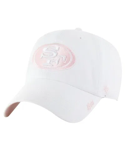 47 Brand Women's ' White San Francisco 49ers Ballpark Cheer Clean Up Adjustable Hat