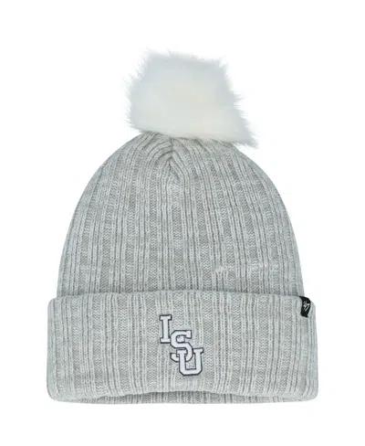 47 Brand Women's '47 Gray Lsu Tigers Koda Cuffed Knit Hat With Pom
