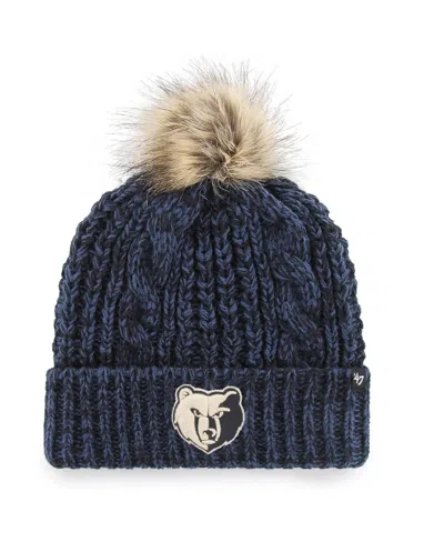 47 Brand Women's '47 Navy Memphis Grizzlies Meeko Cuffed Knit Hat With Pom