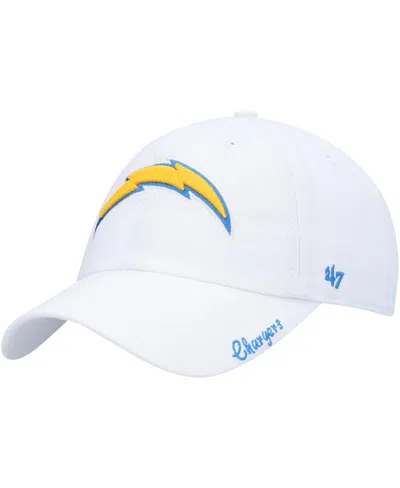 47 Brand Women's '47 White Los Angeles Chargers Miata Clean Up Logo Adjustable Hat