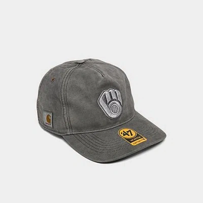 47 Brand Women's '47 X Carhartt Milwaukee Brewers Mlb Hitch Snapback Hat In Gray