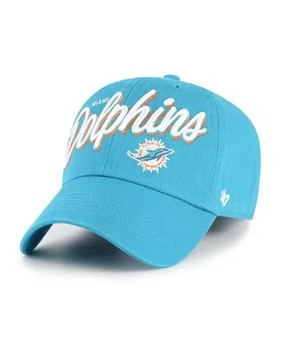 47 Brand Women's Aqua Miami Dolphins Ariana Clean Up Adjustable Hat