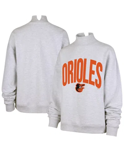 47 Brand Women's Baltimore Orioles Subtle Muse Long-sleeve Mock-neck Relaxed-fit Sweatshirt In Gray