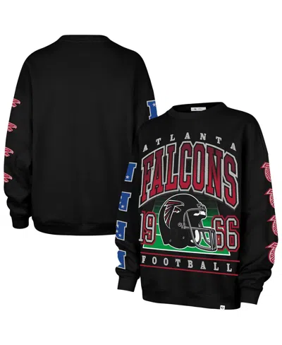47 Brand Women's Black Atlanta Falcons Go Big Oversized Pullover Sweatshirt